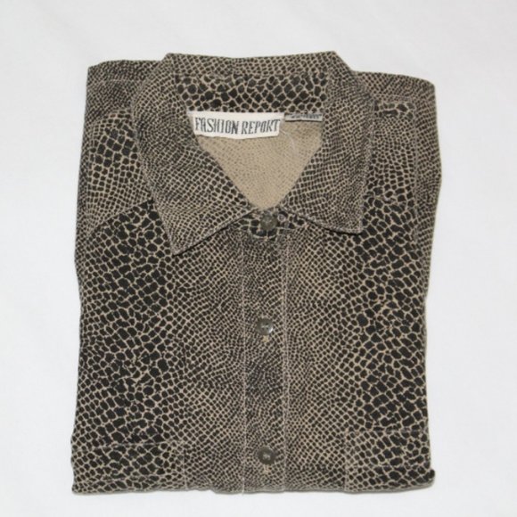 Fashion Report Leopard Print Top Size L - Picture 7 of 7